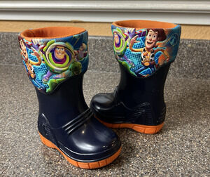 Disney Toy Story Woody Rain Boot Little Kids Toddler Infant Sz 5 Blue Multicolor